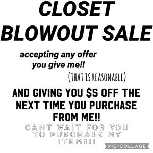 BLOWOUT SALE!!